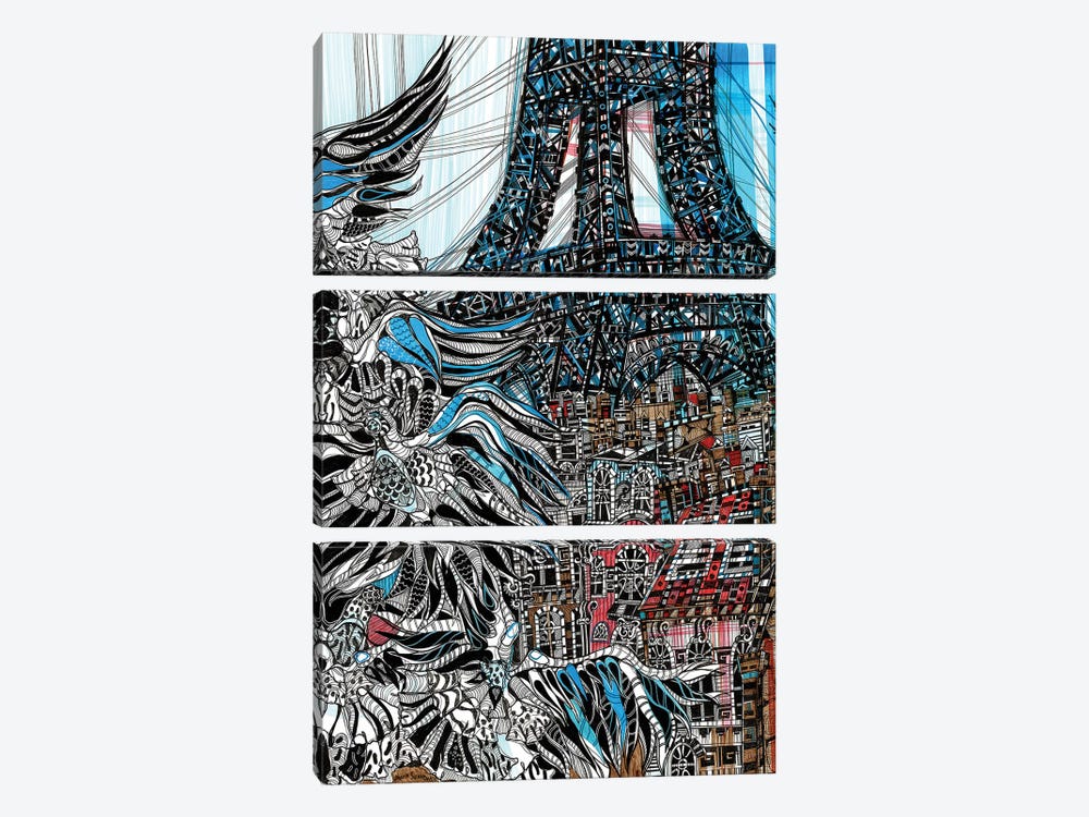 From Paris With Love  by Maria Susarenko 3-piece Art Print