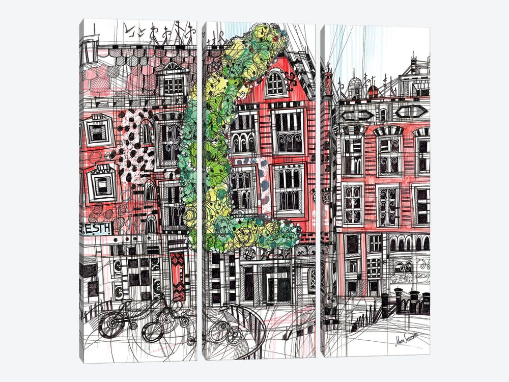 Amsterdam I by Maria Susarenko 3-piece Canvas Print