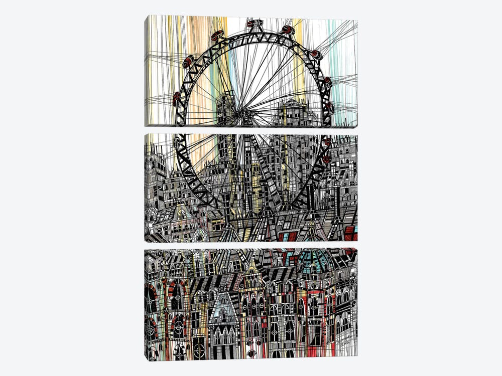 London Eye II by Maria Susarenko 3-piece Canvas Print
