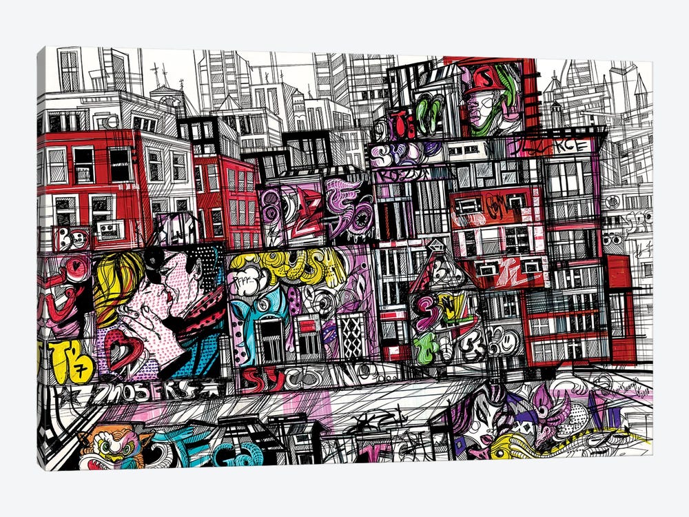 New York.Urban Graffiti by Maria Susarenko 1-piece Canvas Print