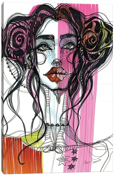 Pink Girl II Canvas Art Print - Maria Susarenko