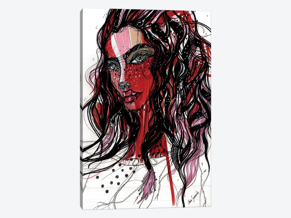 Red Glitter by Maria Susarenko 1-piece Canvas Artwork