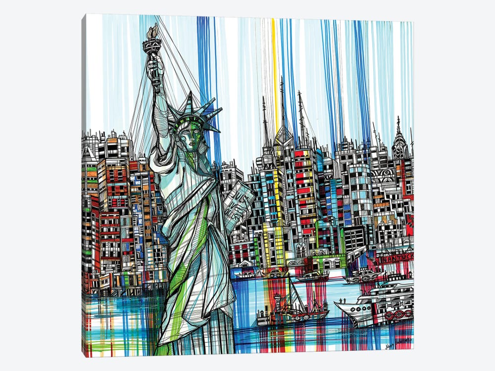 Statue Of Liberty by Maria Susarenko 1-piece Canvas Art