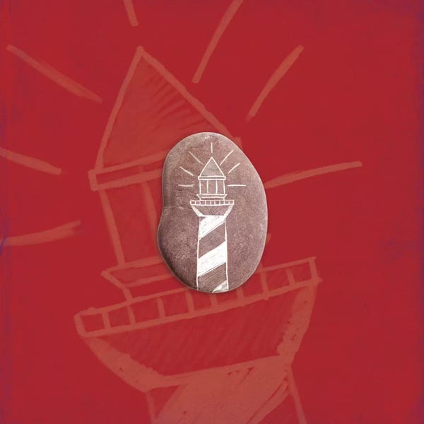 Kids Nautical Art: The Lighthouse Will Guide You by 5by5collective