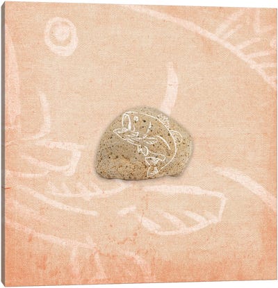 Black Sea Bass Canvas Art Print - Seaside Skipping Stones