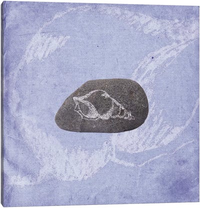 Listen For The Sea Canvas Art Print - Seaside Skipping Stones