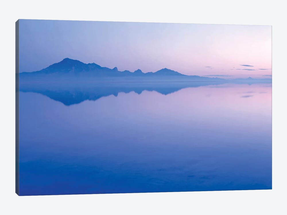 Silver Island Range And Its Reflection At Dawn, Bonneville Salt Flats, Tooele County, Utah, USA by Scott T. Smith 1-piece Canvas Artwork
