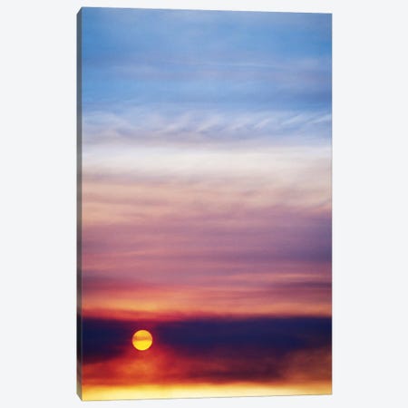 Colorful Cloudy Sunset Canvas Print #SST7} by Scott T. Smith Canvas Art Print