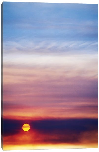Colorful Cloudy Sunset Canvas Art Print