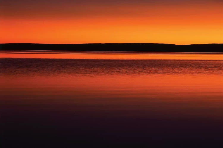 Tranquil Sunset, Yellowstone Lake, Yellowstone National Park, Wyoming, USA