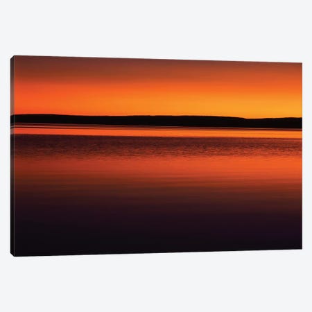 Tranquil Sunset, Yellowstone Lake, Yellowstone National Park, Wyoming, USA Canvas Print #SST8} by Scott T. Smith Canvas Wall Art