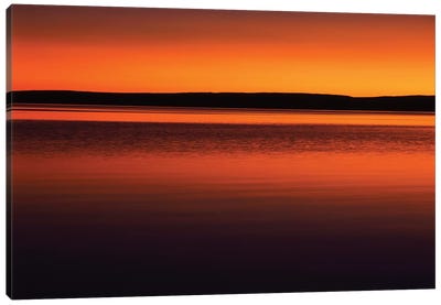 Tranquil Sunset, Yellowstone Lake, Yellowstone National Park, Wyoming, USA Canvas Art Print