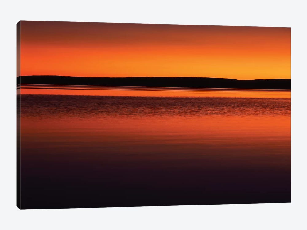 Tranquil Sunset, Yellowstone Lake, Yellowstone National Park, Wyoming, USA by Scott T. Smith 1-piece Canvas Artwork