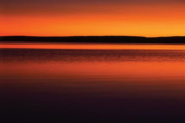 Tranquil Sunset, Yellowstone Lake, Yellowstone National Park, Wyoming, USA
