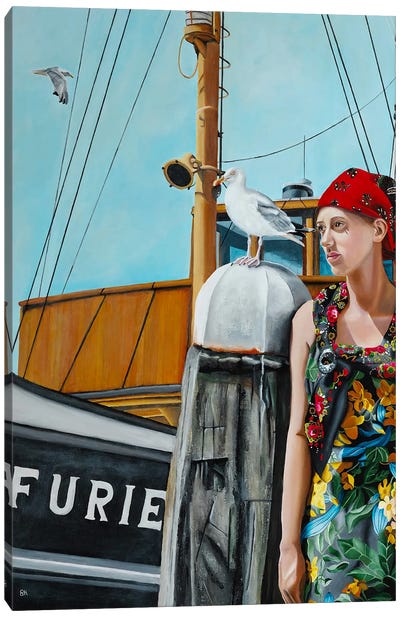 De Furie Canvas Art Print - Gull & Seagull Art