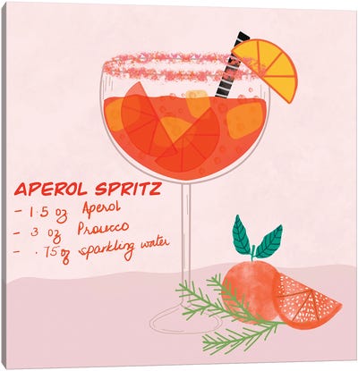 Aperol Spritz Canvas Art Print - Aperol Spritz