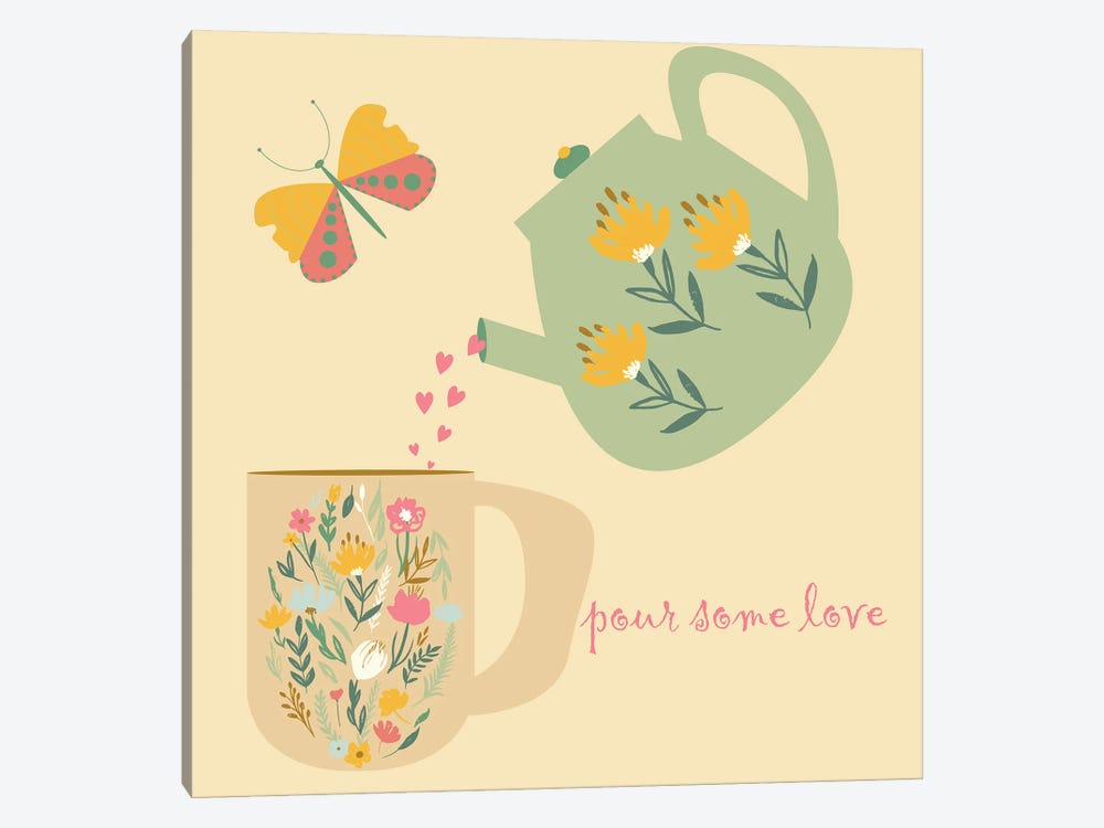 Pour Some Love by Siotia Swati 1-piece Canvas Art Print