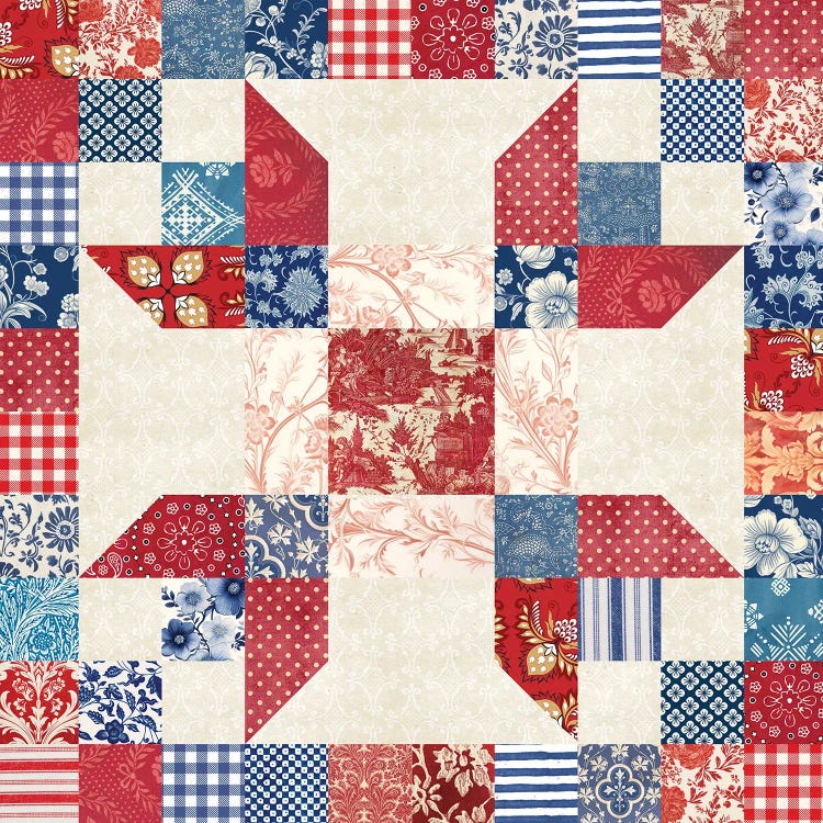 Simple American 4 Corners by Susan Arnot wall art