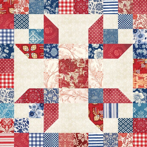 Sewing & Knitting: Simple American 4 Corners by Susan Arnot
