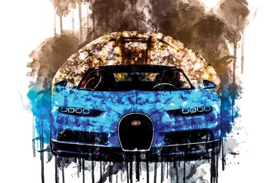 2017 Bugatti Chiron by Sissy Angelastro framed canvas print