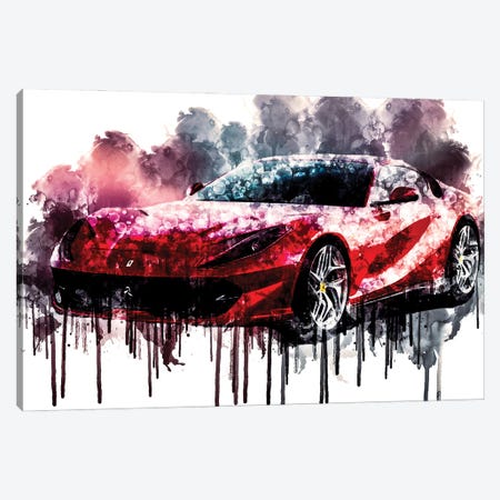 2017 Ferrari 812 Superfast Canvas Print #SSY1003} by Sissy Angelastro Canvas Art Print