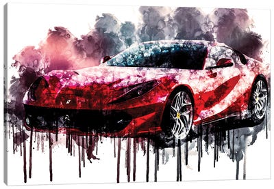 2017 Ferrari 812 Superfast Canvas Art Print - Sissy Angelastro