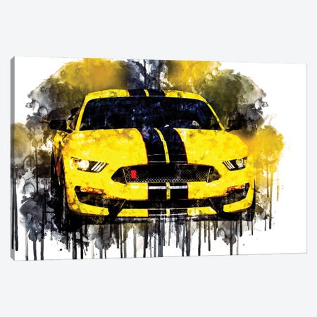 2017 Ford Mustang Shelby GT350 Sports Car Canvas Print #SSY1006} by Sissy Angelastro Canvas Artwork