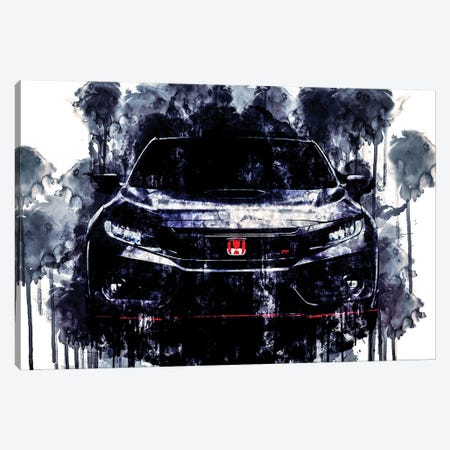 2017 Honda Civic Type R Canvas Print #SSY1007} by Sissy Angelastro Canvas Artwork