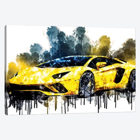 2017 Lamborghini Aventador S Canvas Print #SSY1011} by Sissy Angelastro Canvas Artwork