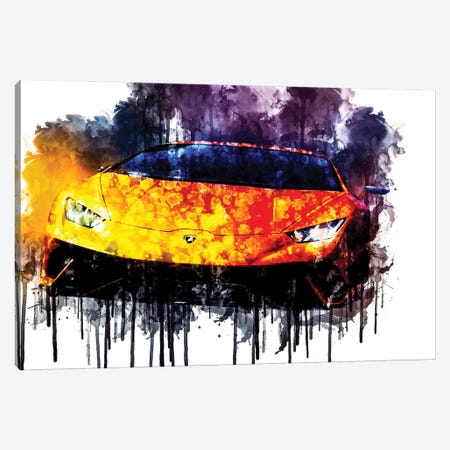 2017 Lamborghini Huracan Performante Canvas Print #SSY1013} by Sissy Angelastro Canvas Wall Art