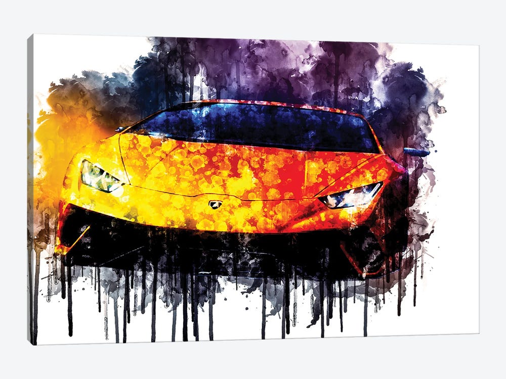 2017 Lamborghini Huracan Performante by Sissy Angelastro 1-piece Canvas Wall Art