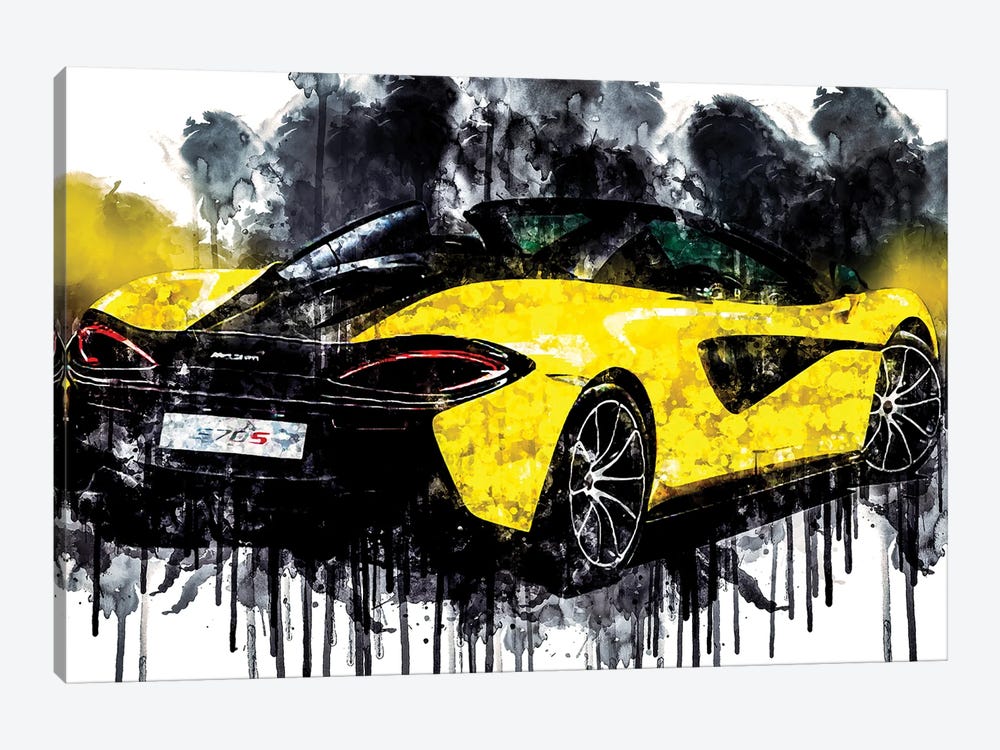 McLaren MSO 570S Spider Canvas Pictures Sports Car Wall Art Large Poster 