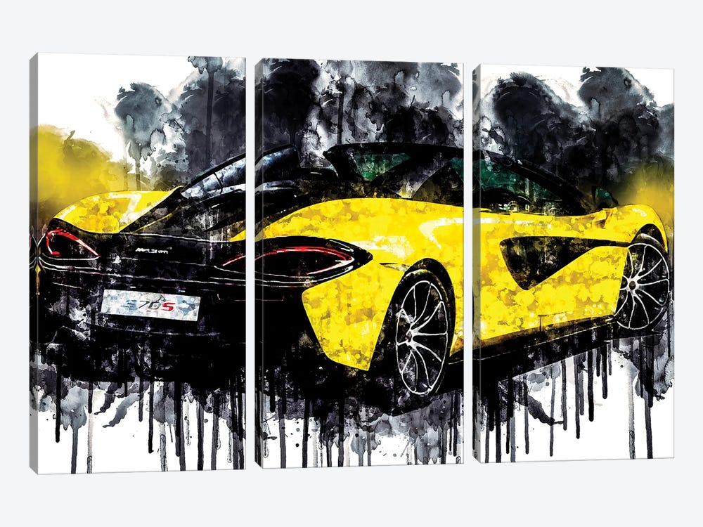 2017 McLaren 570S Spider by Sissy Angelastro 3-piece Art Print