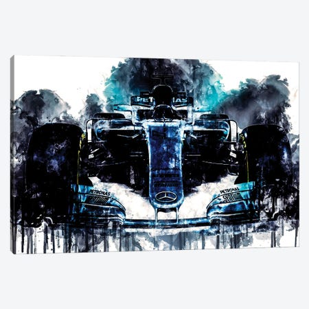 2017 Mercedes AMG F1 W08 EQ Power Formula I Canvas Print #SSY1021} by Sissy Angelastro Art Print