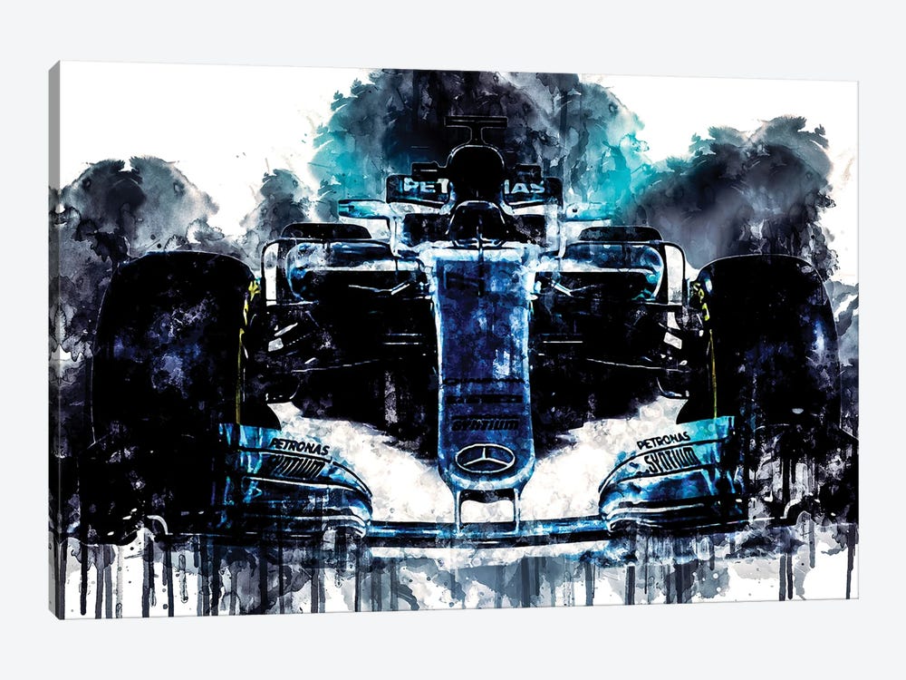 2017 Mercedes AMG F1 W08 EQ Power Formula I by Sissy Angelastro 1-piece Canvas Print