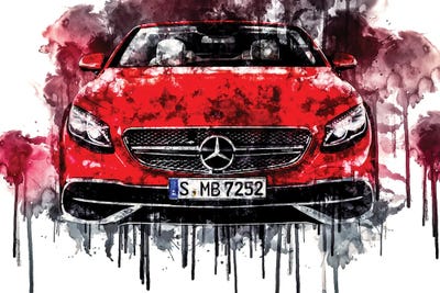 2017 Mercedes Maybach S650 Cabriolet by Sissy Angelastro framed canvas print