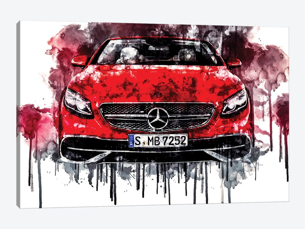 2017 Mercedes Maybach S650 Cabriolet by Sissy Angelastro 1-piece Canvas Wall Art