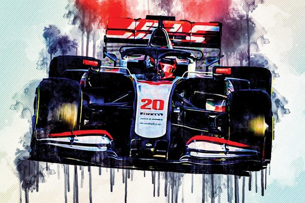 Kevin Magnussen Closeup Haas Vf-20 Raceway 2020 F1 Cars Formula 1