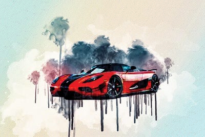 Koenigsegg Agera Hypercar 2016 by Sissy Angelastro canvas print