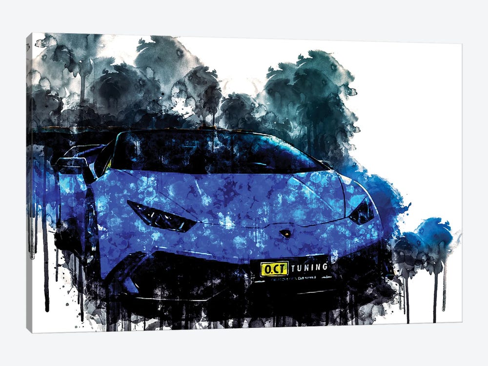 2017 OCT Tuning Lamborghini Huracan by Sissy Angelastro 1-piece Canvas Wall Art