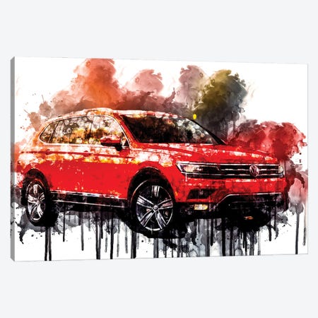2017 Volkswagen Tiguan Canvas Print #SSY1043} by Sissy Angelastro Art Print