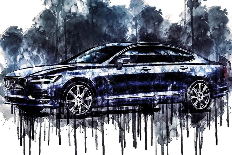 2017 Volvo S90 by Sissy Angelastro wall art