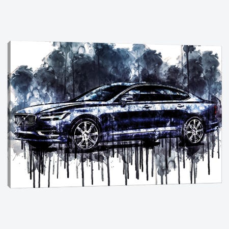 2017 Volvo S90 Canvas Print #SSY1044} by Sissy Angelastro Canvas Artwork