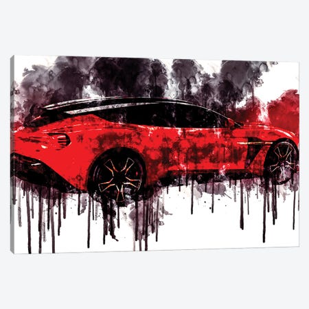 2018 Aston Martin Vanquish Zagato Shooting Brake Canvas Print #SSY1050} by Sissy Angelastro Canvas Wall Art