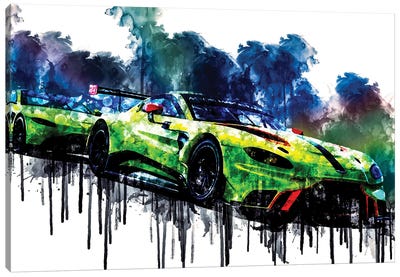 2018 Aston Martin Vantage GTE Canvas Art Print - Aston Martin