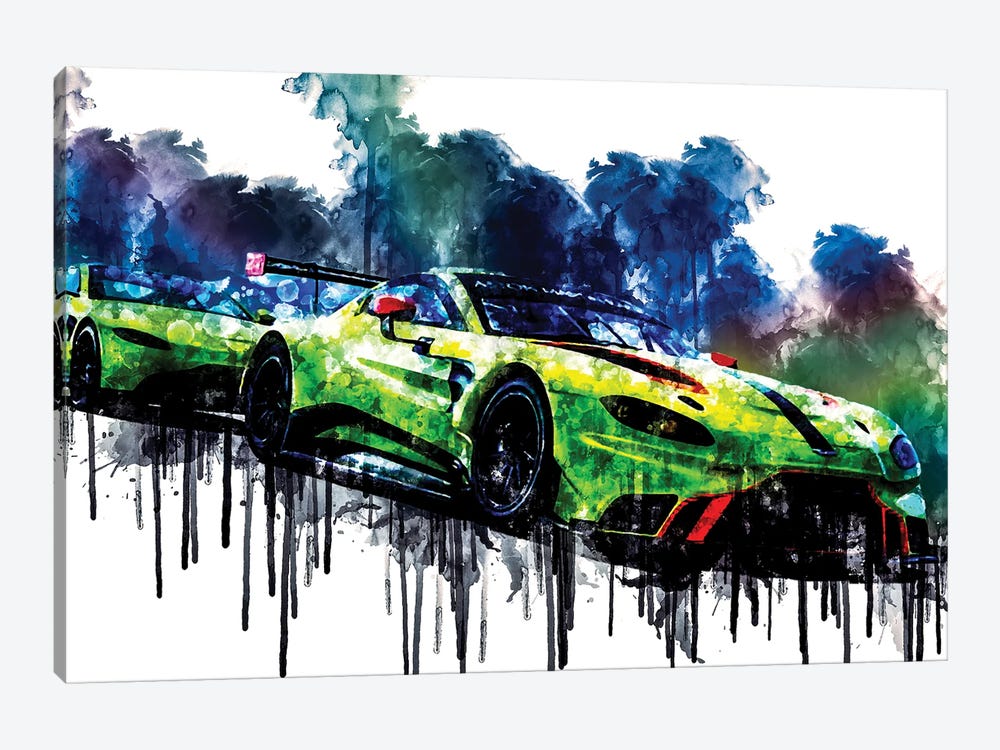 2018 Aston Martin Vantage GTE by Sissy Angelastro 1-piece Canvas Artwork