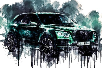 2018 Bentley Bentayga Inspired by Sissy Angelastro canvas print