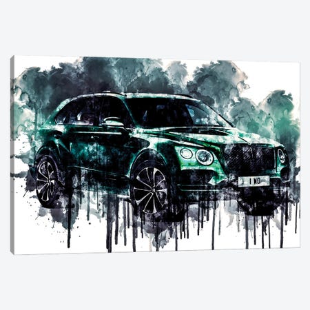 2018 Bentley Bentayga Inspired Canvas Print #SSY1052} by Sissy Angelastro Canvas Artwork