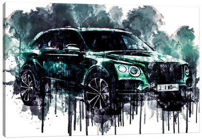 2018 Bentley Bentayga Inspired Canvas Art Print