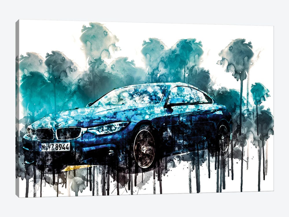 2018 BMW Series M Sport Coupe by Sissy Angelastro 1-piece Canvas Artwork